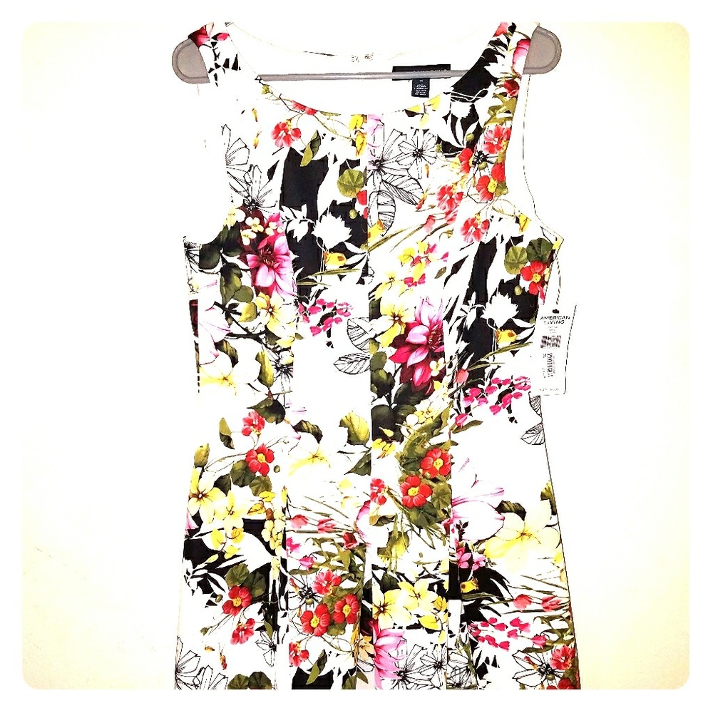 American Living A-Line Floral Dress Size 14